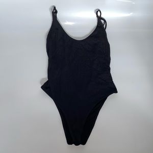 Aerie one piece black bathing suit large